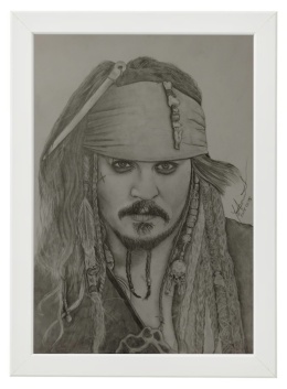 Jack Sparrow - ołówek + węgiel