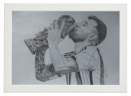 Portret wykonany ołówkiem na podstawie zdjęcia