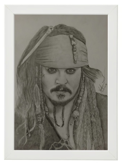 Portret wykonany ołówkiem na podstawie zdjęcia